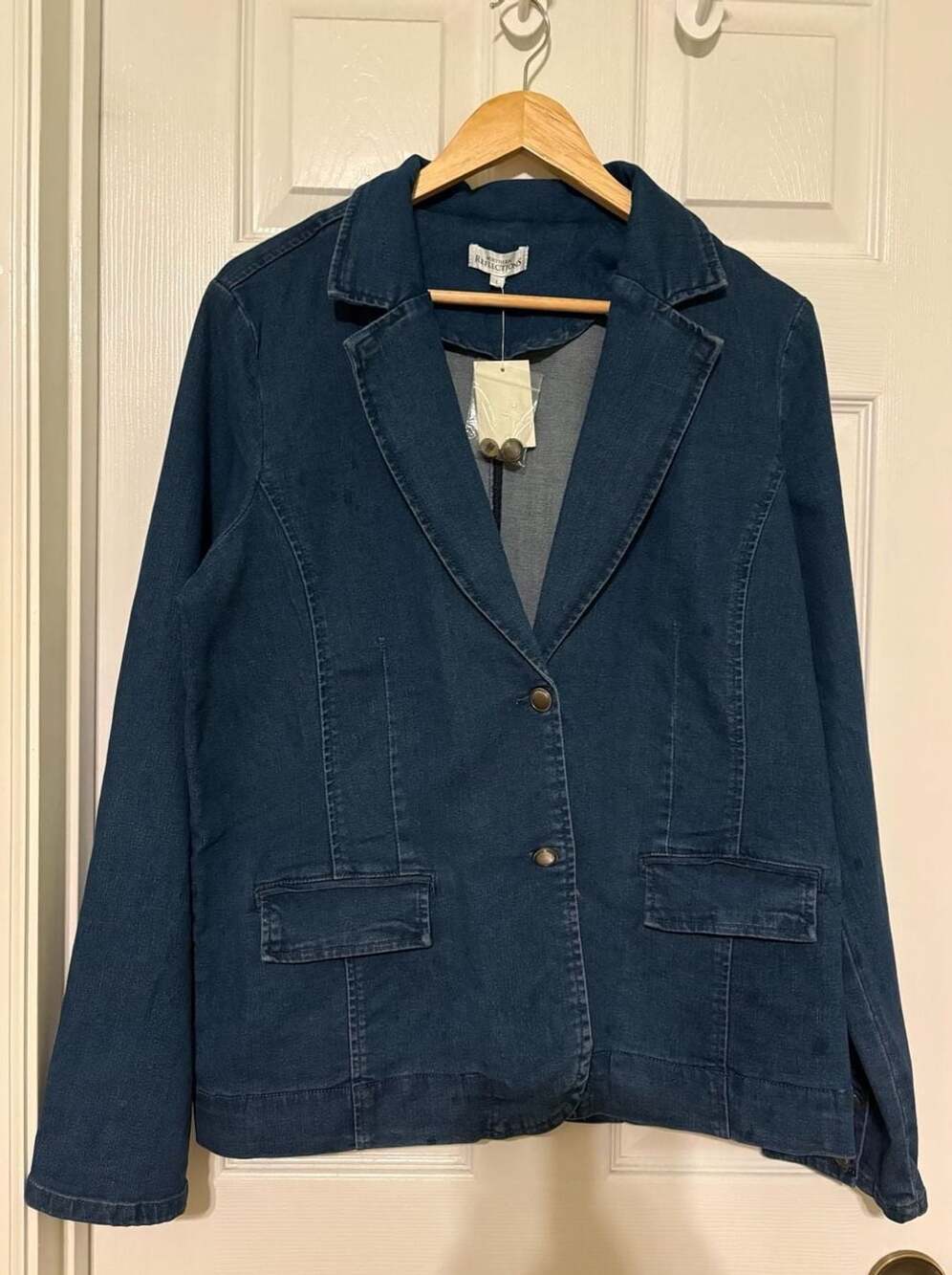 NWT Northern Reflections Denim Blazer Jacket, size large